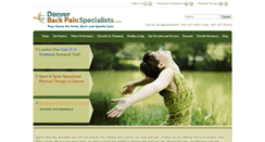 Desktop Screenshot of denverbackpainspecialists.com