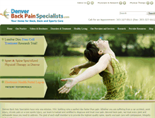 Tablet Screenshot of denverbackpainspecialists.com